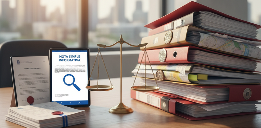 Comparación entre nota simple y documentos registrales